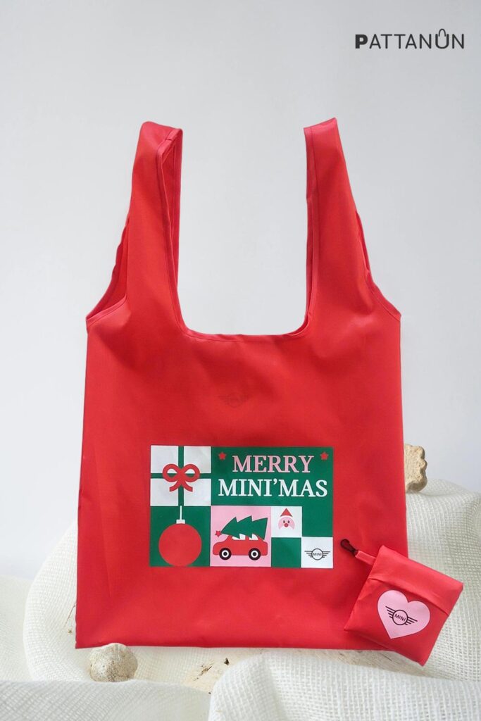 กระเป๋าผ้าร่มพับได้ สกรีนโลโก้ กระเป๋าผ้าร่มพับได้ สกรีนโลโก้